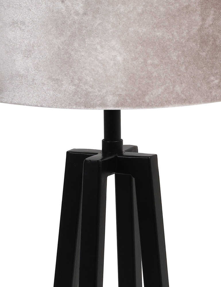 Pied de lampe métal noir mat modèle MILEY
