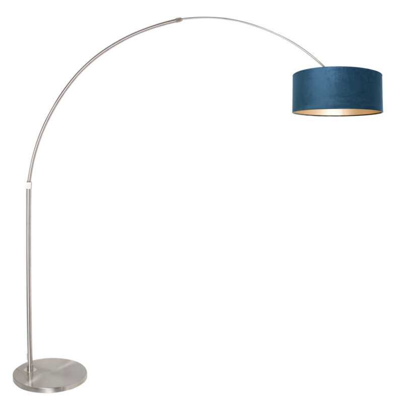 lampadaire-arrondi-avec-abat-jour-bleu-steinhauer-sparkled-light-transparent-8241st-2