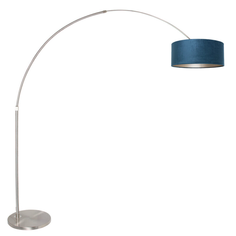 lampadaire-arrondi-avec-abat-jour-bleu-steinhauer-sparkled-light-transparent-8241st