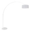 lampadaire-gris-avec-abat-jour-blanc-steinhauer-sparkled-light-opaque-7168w