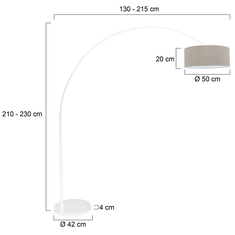 lampadaire-incurve-et-abat-jour-marron-steinhauer-sparkled-light-gris-et-opaque-7170w-7