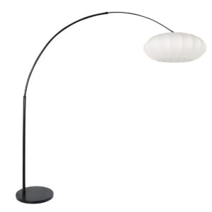 lampadaire-penche-moderne-noir-abat-jour-design-clair-steinhauer-sparkled-light-opaque-et-noir-3807zw
