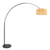 lampadaire-penche-moderne-noir-abat-jour-raphia-steinhauer-sparkled-light-naturel-et-noir-3789zw