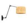 lampe-de-chevet-noire-articulee-abat-jour-raphia-steinhauer-prestige-chic-naturel-et-noir-3795zw