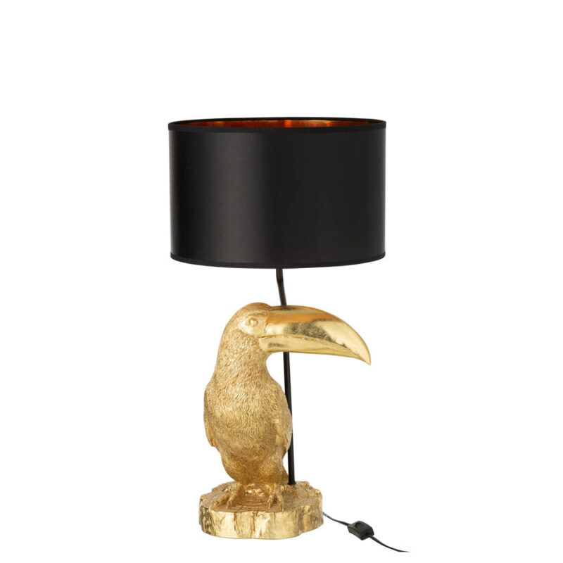 lampe-de-table-classique-noire-avec-oiseau-dore-jolipa-toucan-poly-11739-2