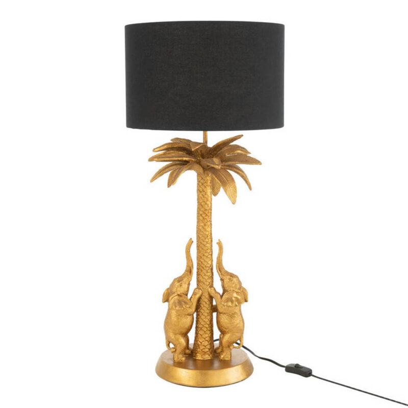 lampe-de-table-classique-or-et-noir-elephants-jolipa-palmtree-elephant-poly-35374