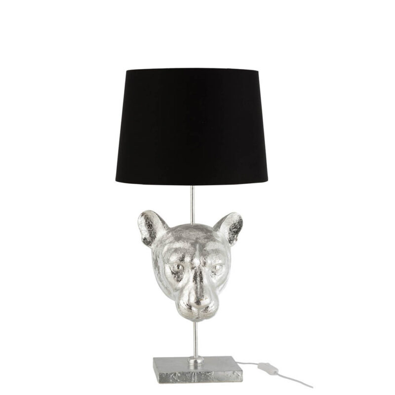 lampe-de-table-moderne-argent-et-noir-jolipa-leopard-poly-6456-2