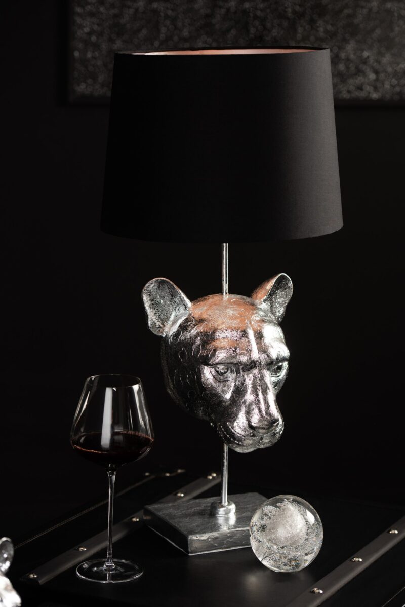 lampe-de-table-moderne-argent-et-noir-jolipa-leopard-poly-6456-3