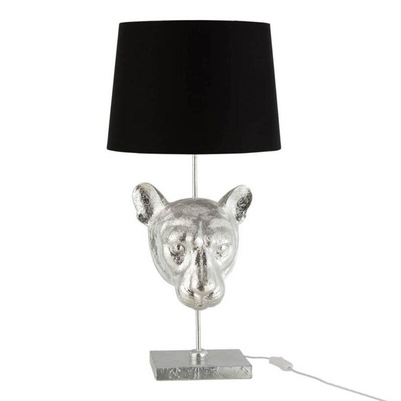 lampe-de-table-moderne-argent-et-noir-jolipa-leopard-poly-6456