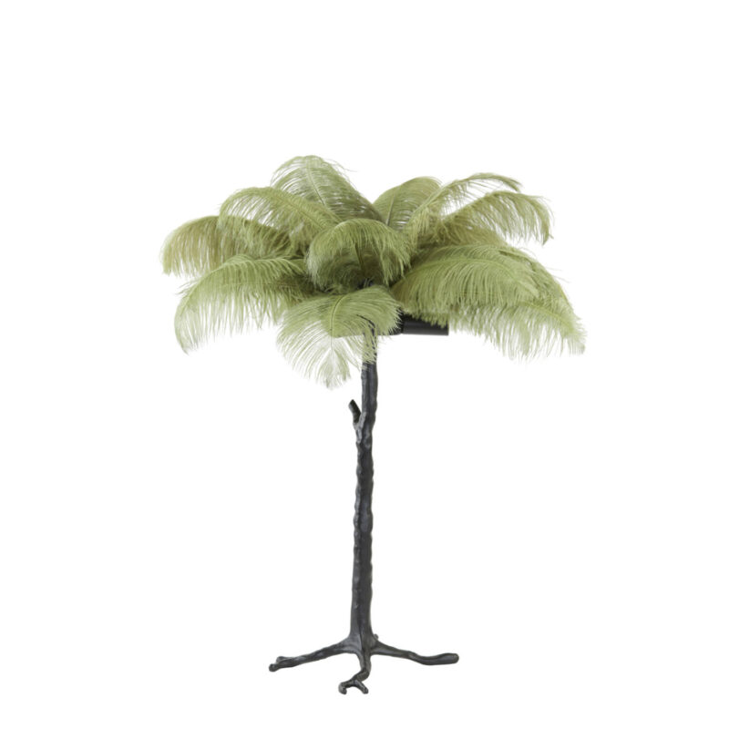 lampe-de-table-moderne-noire-avec-des-plumes-dautruche-vertes-light-and-living-feather-1860669-2