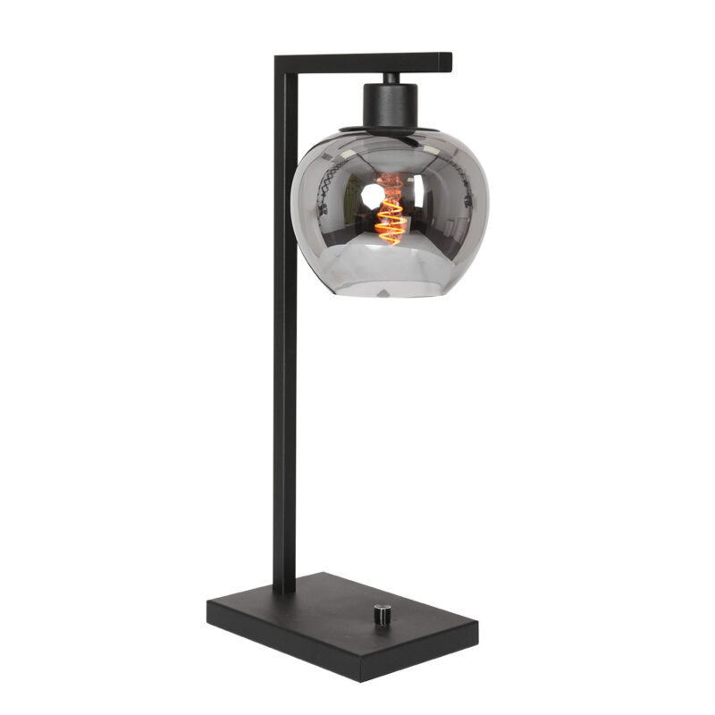 lampe-de-table-noire-et-verre-de-style-industriel-steinhauer-lotus-verre-fume-et-noir-3651zw