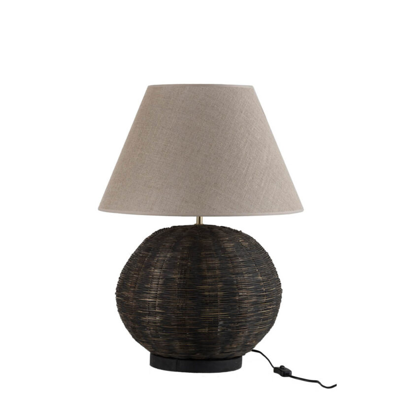 lampe-de-table-rustique-beige-et-noire-jolipa-ozzy-85191-2