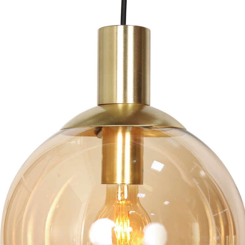 luminaire-dore-a-suspensions-spheriques-en-verre-opaque-steinhauer-bollique-laiton-et-noir-3799me-8