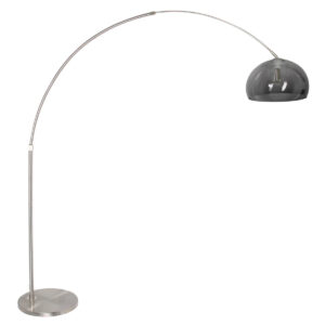 magistral-lampadaire-en-arc-steinhauer-sparkled-light-verre-fume-et-acier-9879st
