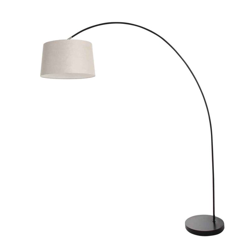 lampadaire-arc-moderne-noir-avec-abat-jour-beige-mexlite-solva-3905zw-1