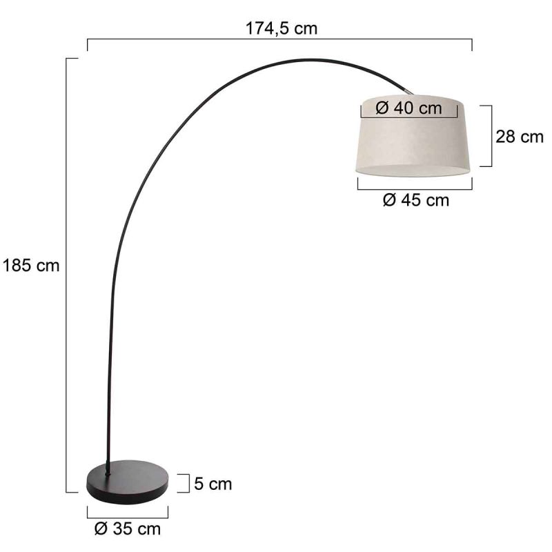 lampadaire-arc-moderne-noir-avec-abat-jour-beige-mexlite-solva-3905zw-5