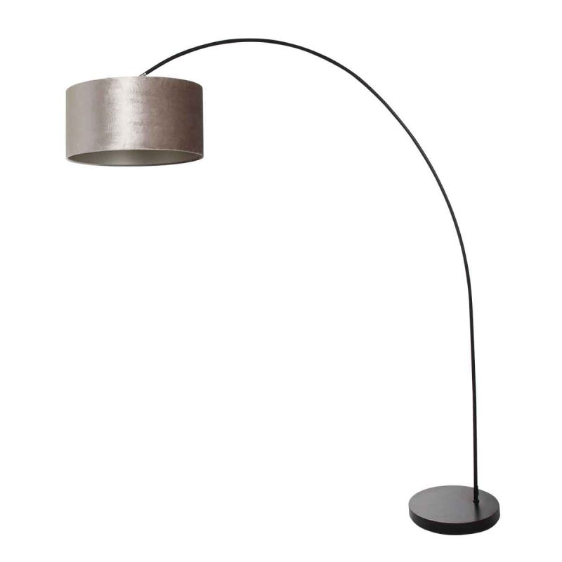 lampadaire-arc-moderne-noir-avec-abat-jour-gris-mexlite-solva-3895zw-1