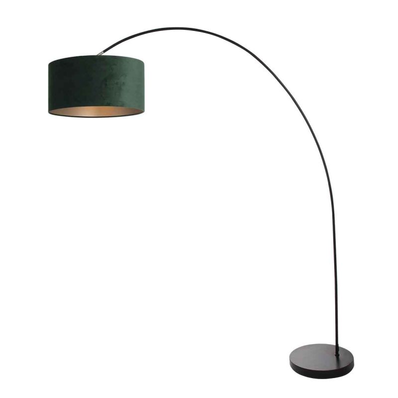 lampadaire-arc-noir-avec-abat-jour-vert-mexlite-solva-3899zw-1