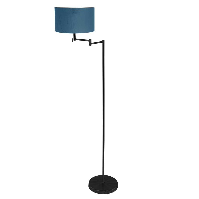 lampadaire-moderne-noir-avec-abat-jour-bleu-mexlite-bella-3891zw-1