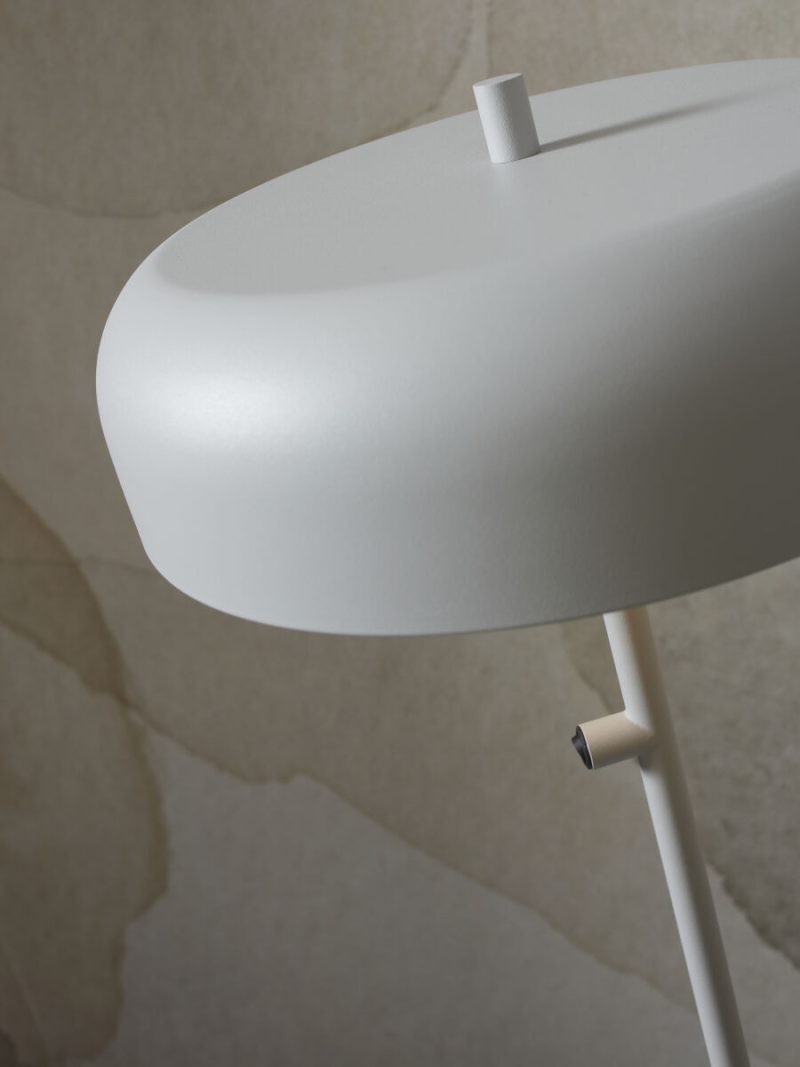 Lampadaire rétro en métal gris rond It's About RoMi Porto – Image 4