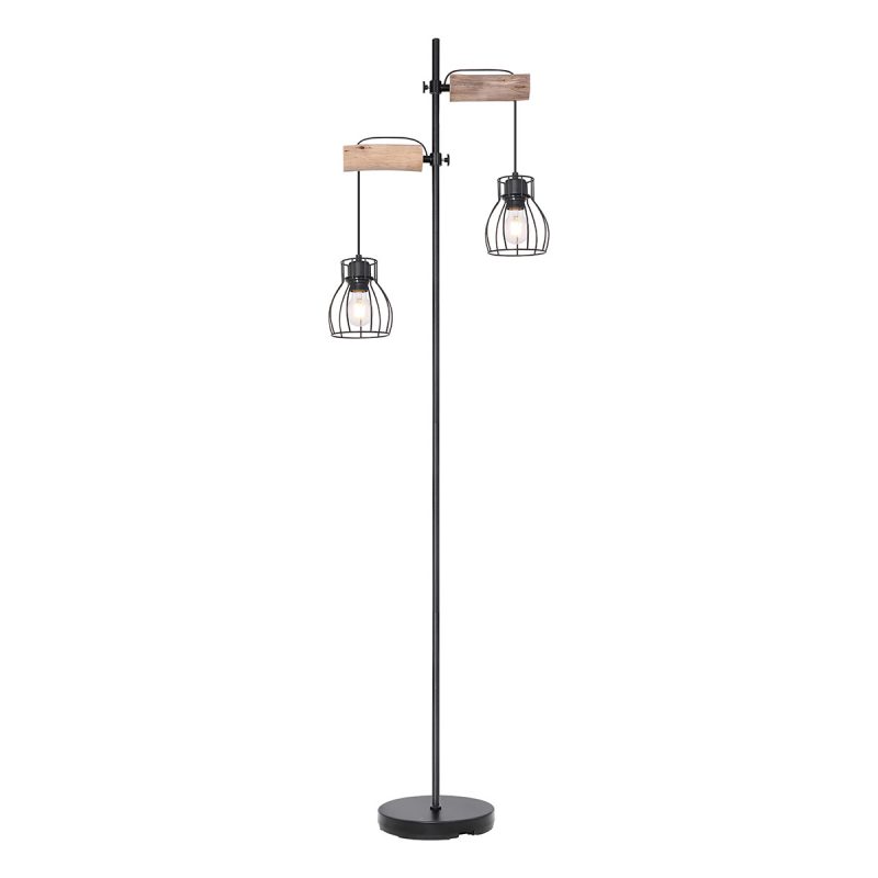 lampadaire-rétro-en-métal-noir-globo-mina-15326-2sn