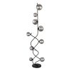 lampe-de-sol-noire-tournée-9-boules-en-verre-fumé-globo-riha-56133-9s