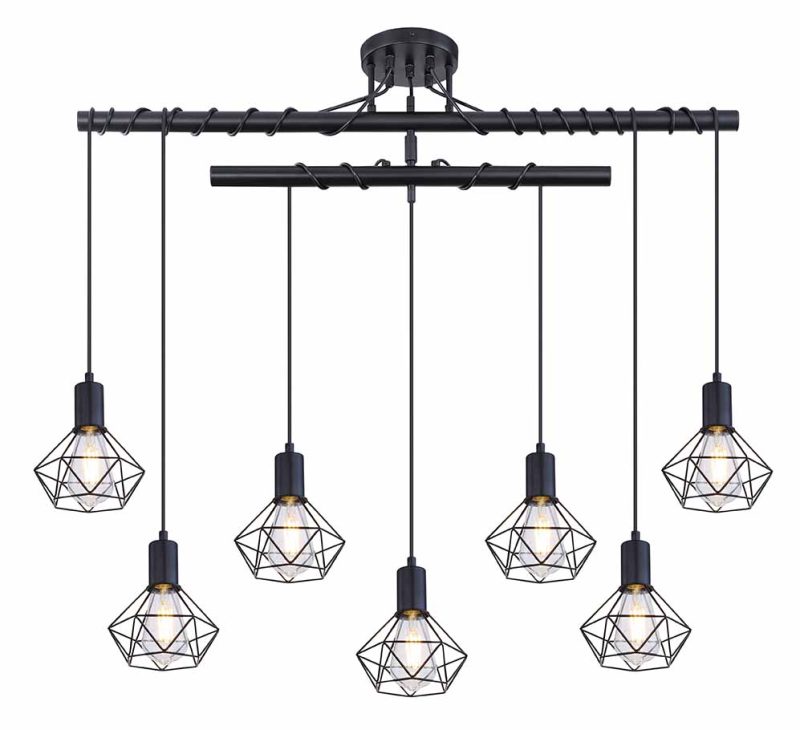 suspension-2-tiges-noir-7-abat-jours-diamant-globo-xara-i-54802s-7d-1