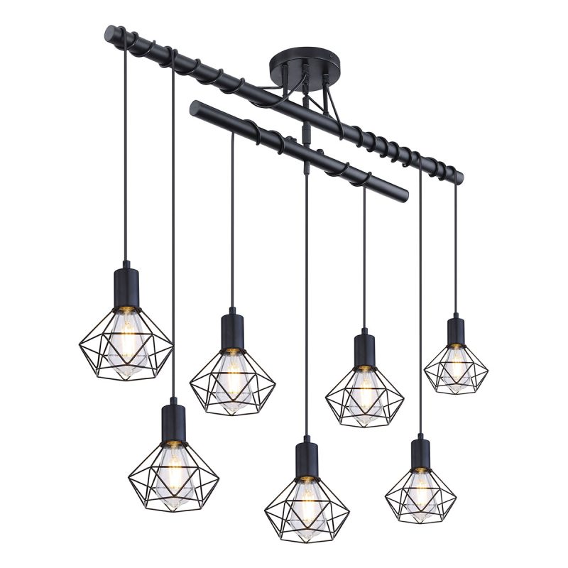 suspension-2-tiges-noir-7-abat-jours-diamant-globo-xara-i-54802s-7d