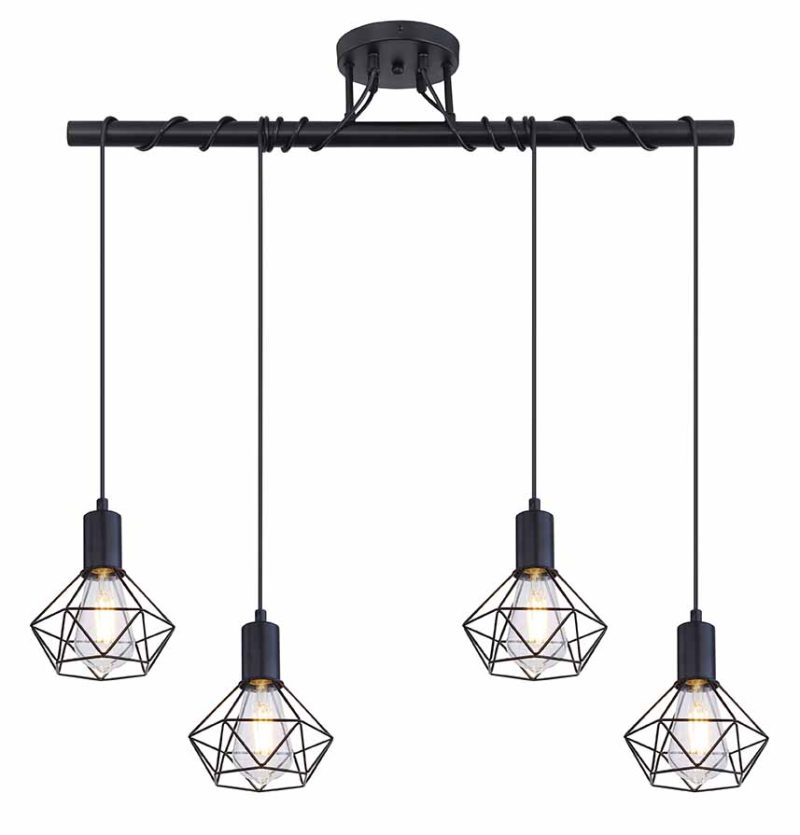 suspension-noire-4-lumieres-avec-capot-grille-globo-xara-i-54802s-4d-1