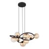 suspension-noire-8-boules-en-verre-d'ambre-tournées-globo-tuberius-56141-8h