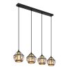 suspension-noir/laiton-4-abat-jours-cristal-forme-diamant-globo-lois-54359-4h