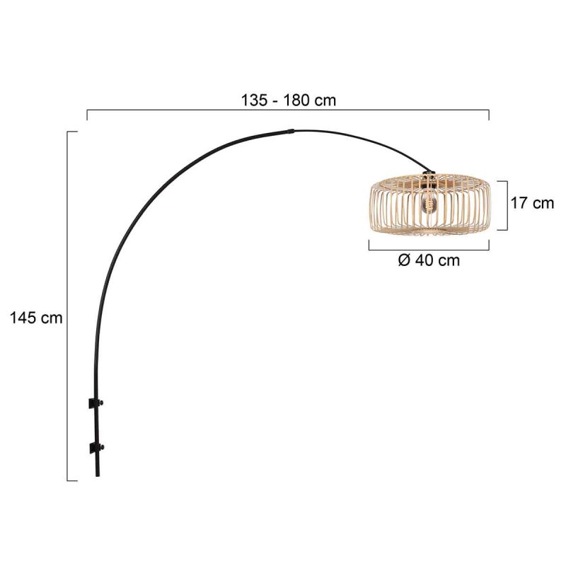 applique-murale-a-arc-noire-avec-abat-jour-en-bambou-steinhauer-sparkled-light-4151zw-5