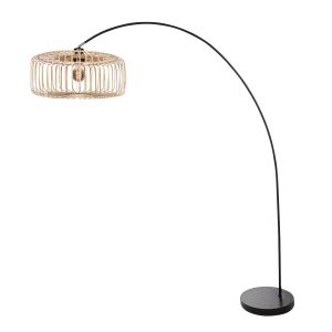 lampadaire-a-longue-arche-noire-avec-abat-jour-naturel-mexlite-solva-4156zw-1