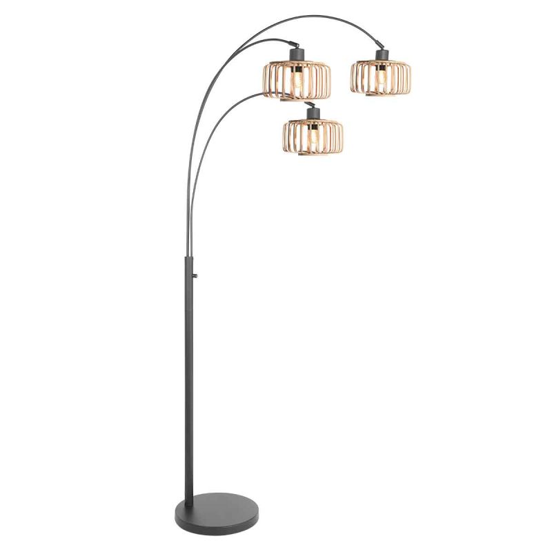 lampadaire-en-métal-noir-à-3-lumières-steinhauer-sparkled-light-4148zw