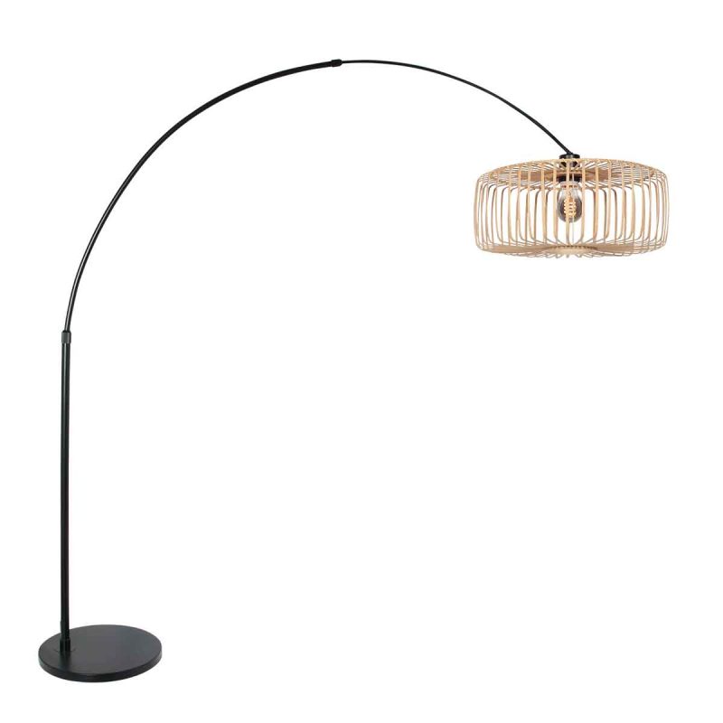 lampadaire-en-métal-noir-à-longue-arche-steinhauer-sparkled-light-4149zw