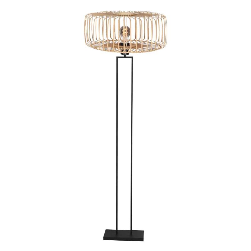 lampadaire-noir-avec-cadre-industriel-steinhauer-stang-4157zw