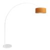 lampe-à-arc-blanche-avec-abat-jour-en-velours-orange-steinhauer-sparkled-light-4150zw